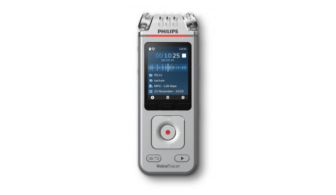 Philips Voice Tracer DVT4110/00 dictaphone Flash card Chrome, Silver