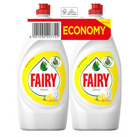 Nõudepesuvahend FAIRY Lemon 2x900ml