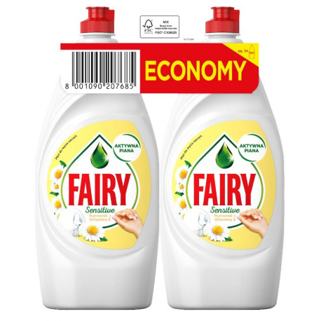 Nõudepesuvahend FAIRY Sensitive Chamomile 2x900ml