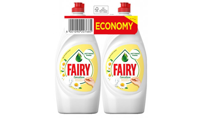 Nõudepesuvahend FAIRY Sensitive Chamomile 2x900ml
