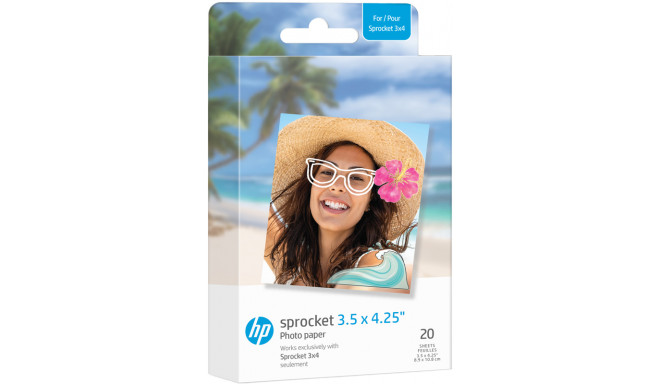 HP photo paper Sprocket Zink 8.9x10.8cm 20 sheets