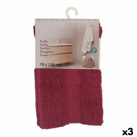 Bath towel Berilo 5313 5313 Maroon 80 % cotton 20 % Polyester 70 x 0,5 x 130 cm (3 Units)