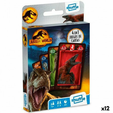 Card Games Jurassic World 4-in-1 (12 Units)