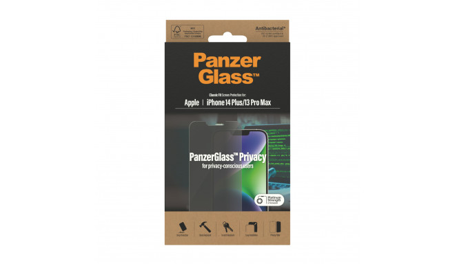 PanzerGlass | Screen protector | Apple | iPhone 14 Plus/13 Pro Max | Glass | Black | Classic Fit | P