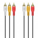 Hama Audio-Video, 3 RCA - 3 RCA, kullatud, 3 m, must - Kaabel