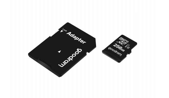 GOODRAM 256GB microSDXC class 10 UHS I + adapter