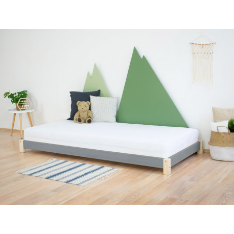 Voodi Teeny 140x200cm, hall/naturaalne