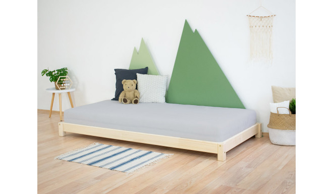 Voodi Teeny 80x160cm, naturaalne, lakitud