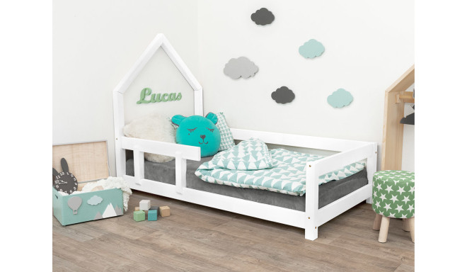 Majavoodi Poppi kaitseäärega 120x190cm, valge, vasak