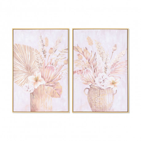 Glezna DKD Home Decor 60 x 3,5 x 90 cm Vāze Skandināvu (2 gb.)