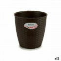 Plant pot Plastic Chocolate (19 x 17,5 x 19 cm) (12 Units)