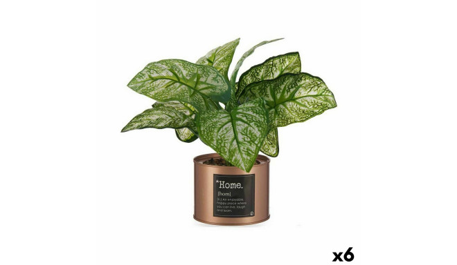 Декоративное растение Ibergarden Home Металл Пластик банка 26 x 26 x 26 cm Медь (6 штук)