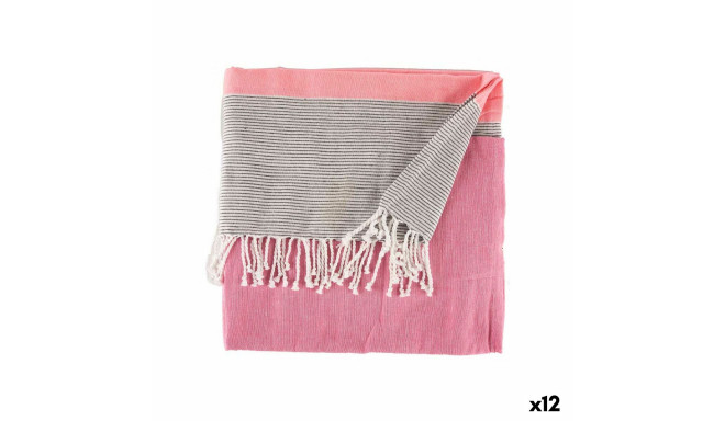 Multipurpose throw Stripes 160 x 200 cm Pink (12 Units)