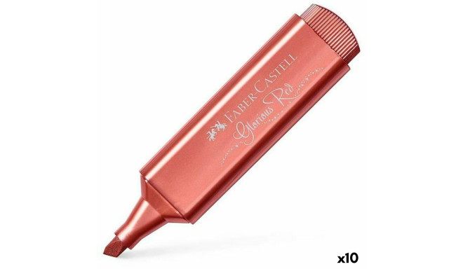 Marker Faber-Castell Textliner 46 metal Red (10Units)