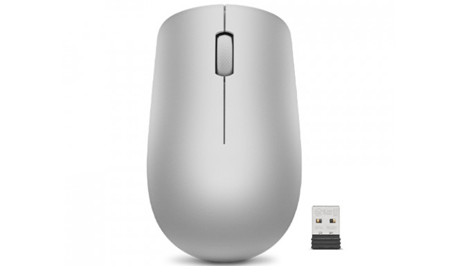 Lenovo | Wireless Mouse | 530 | Optical Mouse | 2.4 GHz Wireless via Nano USB | Platinum Grey | 1 ye