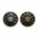 Настенное часы DKD Home Decor Стеклянный Серебристый Чёрный Позолоченный MDF Loft (68 x 8 x 68 cm) (