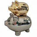 Money box DKD Home Decor Children's Pig Dolomite (17 x 12 x 18,5 cm)