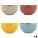 Bowl Quid Frappe Colorado Ceramic Multicolour (510 ml) (Pack 6x)