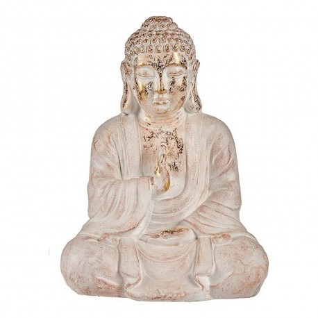 Dekoratiivne aiakuju Ibergarden CC20412 CC20412 Valge Kuldne Polüresiin 23,5 x 49 x 36 cm Buddha