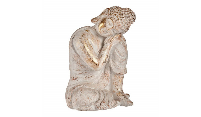 Decorative Garden Figure Ibergarden CC20446 CC20446 White Golden Polyresin 28,5 x 43,5 x 37 cm Buddh