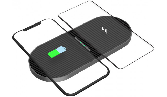 Platinet wireless charger PWCDB 2x10W (damaged package)