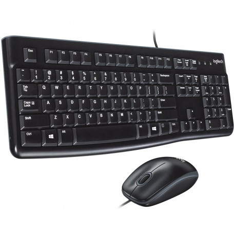 LOGITECH MK120 Corded Combo - BLACK - USB - US INT'L