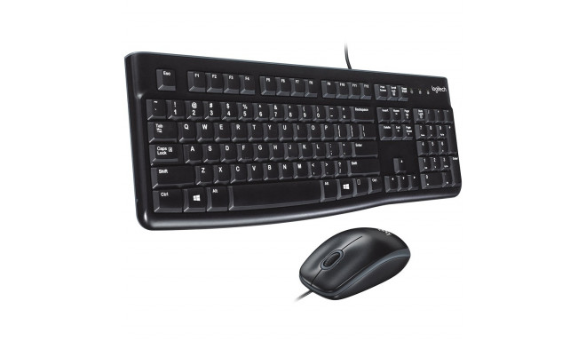 LOGITECH MK120 Corded Combo - BLACK - USB - US INT'L