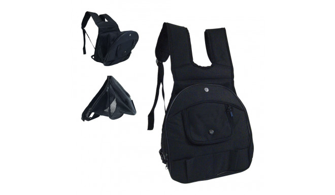 Pet Backpack Gloria Kangaroo Black Expandable 30 x 20 x 34 cm