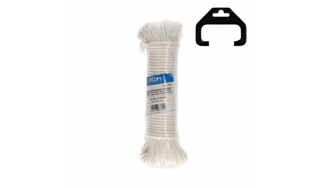 Braided rope EDM 87804 White polypropylene 4,5 mm x 25 m