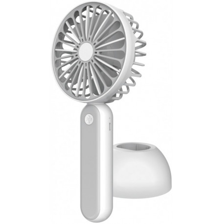 Platinet ventilaator akuga 1200mAh, valge/hall (45246) (katkine pakend)