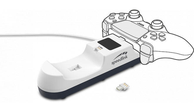 Speedlink зарядное устройство для игрового пульта Jazz PS5 USB (SL460001WE) (поврежденная упаковка)