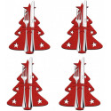 Cutlery Case Christmas Decoration 180mm, red