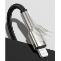 Baseus Cafule Metal Data cable USB Type C - Lightning 20 W Power Delivery 1 m black (CATLJK-A01)