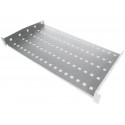 Fixed shelf 19" 1U depth 250mm 2 fixing points grey