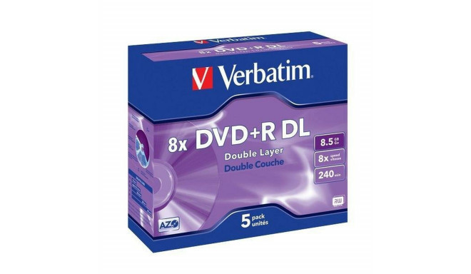 DVD-R Verbatim    8,5 GB 8x 5 pcs 5 Units 8,5 GB 8x (5 Units)