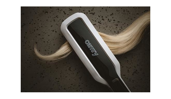Camry Premium CR 2316 hair styling tool Straightening iron Steam Black, White 250 W