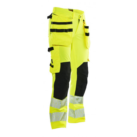 Jobman naiste stretch ripptaskutega vööpüksid 2271 Hi-Vis kollane 42