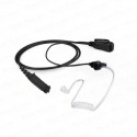 EM-3927-H2/SC/1W acoustic tube earpiece with lapel PTT for Hytera 2pin connector