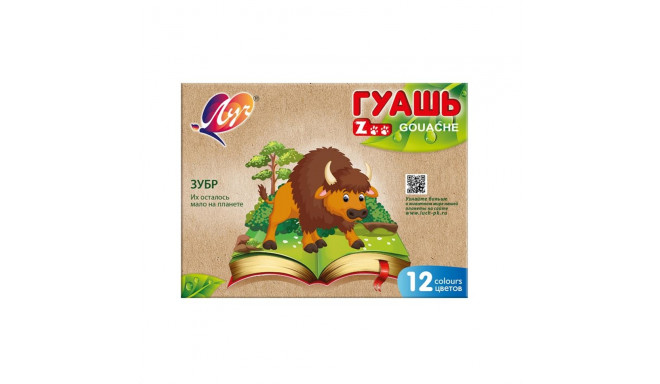 Luč Guaša krāsas, ZOO, 15 ml, 12 krāsas