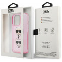 Karl Lagerfeld case Glitter Karl & Choupette Head Apple iPhone 13 Pro, pink