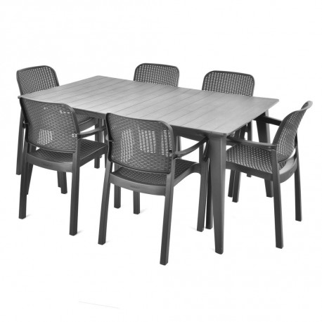 Aiamööbli komplekt HECHT SAMANA SET GRAPHITE 6