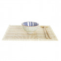 Sushi Set DKD Home Decor Blue White Bamboo Stoneware (14,5 x 14,5 x 31 cm)