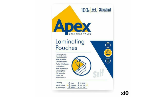 Laminating Pouches Fellowes 100  Tükid, osad Läbipaistev A4 (10 Ühikut)
