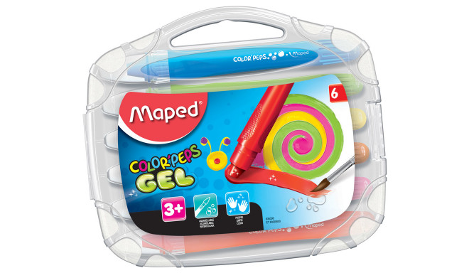 Geelkriit Color Peps 6 värvi plastkarbis, Maped