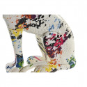 Dekoratīvās figūriņas DKD Home Decor Balts Leoparda Sveķi Daudzkrāsains Moderns (16 x 8 x 25 cm)