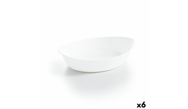 Pasniegšanas Plate Luminarc Smart Cuisine Ovāls Balts Stikls 25 x 15 cm (6 gb.)