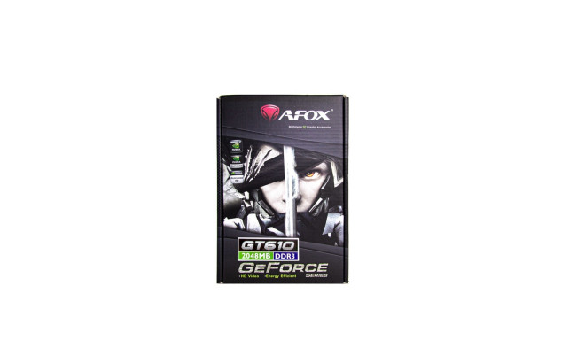 AFOX videokaart GeForce GT610 2GB DDR3 64Bit DVI HDMI VGA LP Fan 	AF610-2048D3L7-V8
