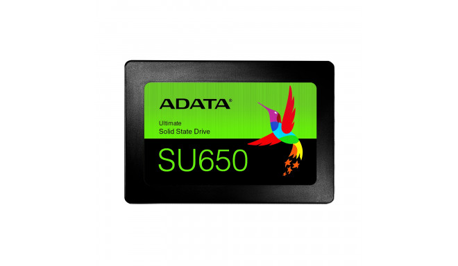 ADATA  SSD||SU650|1TB|SATA 3,0|Write speed 450 MBytes/sec|Read speed 520 MBytes/sec|2,5"|TBW 600 TB|