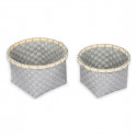 Basket set Confortime Plastic 2 Pieces 26 x 26 x 17 cm Circular