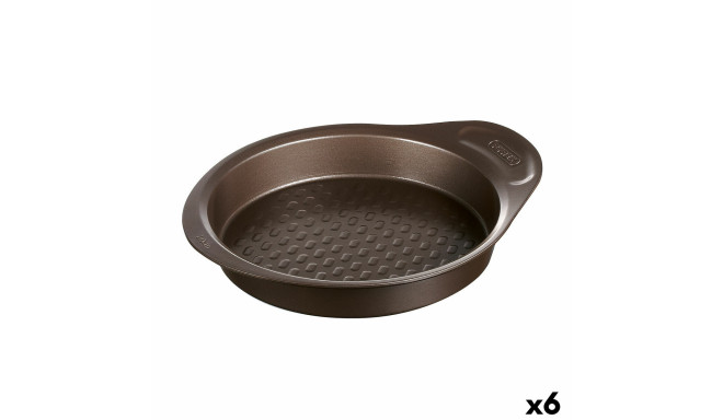 Форма для выпечки Pyrex Asimetria Чёрный Металл Круглый Ø 26 cm 6 штук